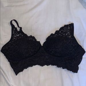 Black lace bra